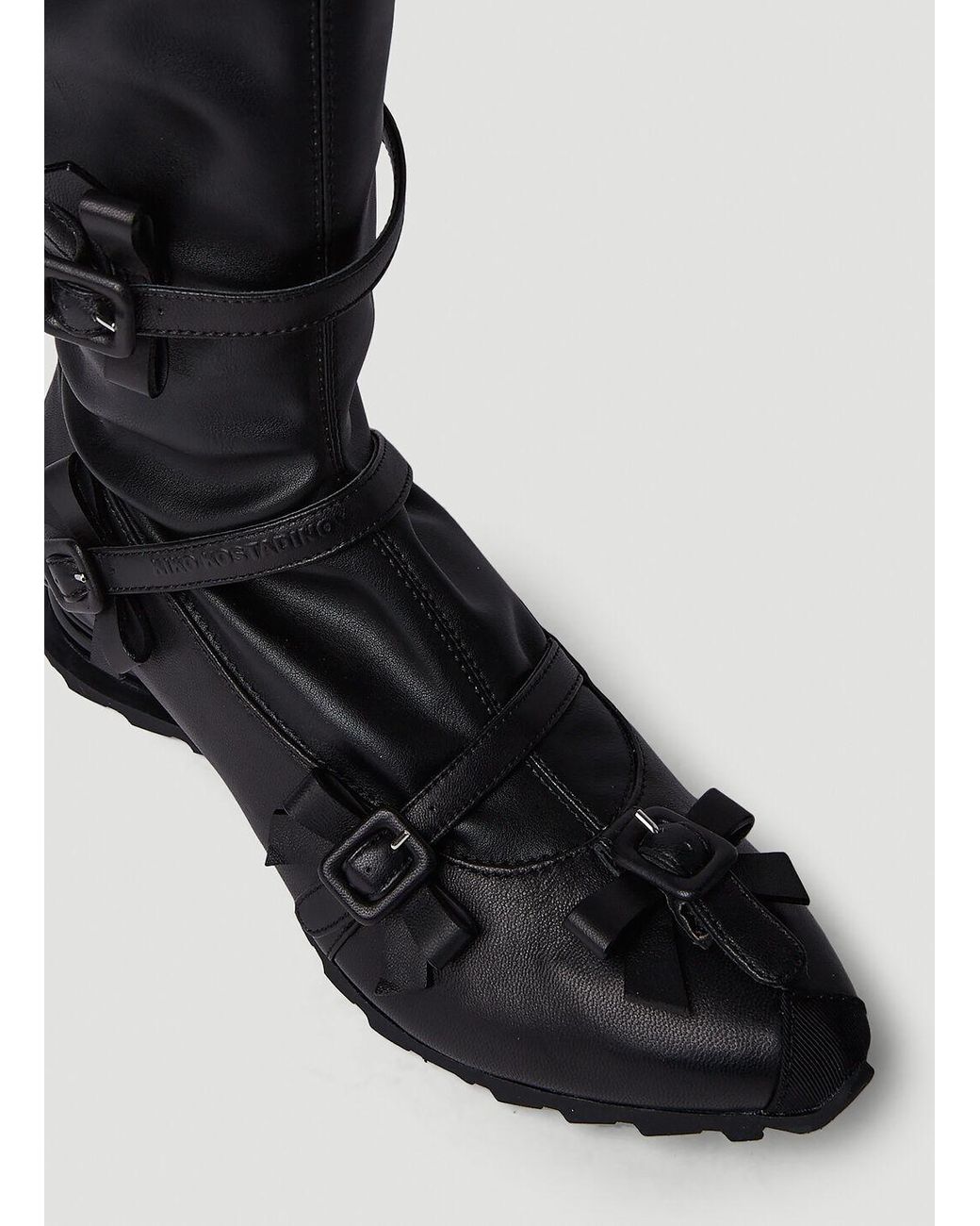 Kiko Kostadinov Ribbon High Boots in Black | Lyst Canada
