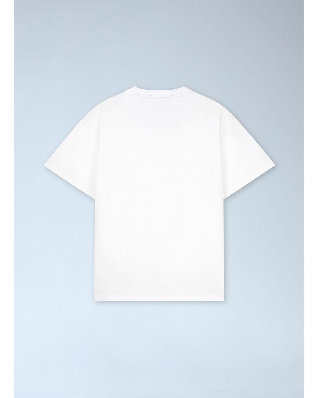 Palm Angels White Neck Logo Regular Tee for men