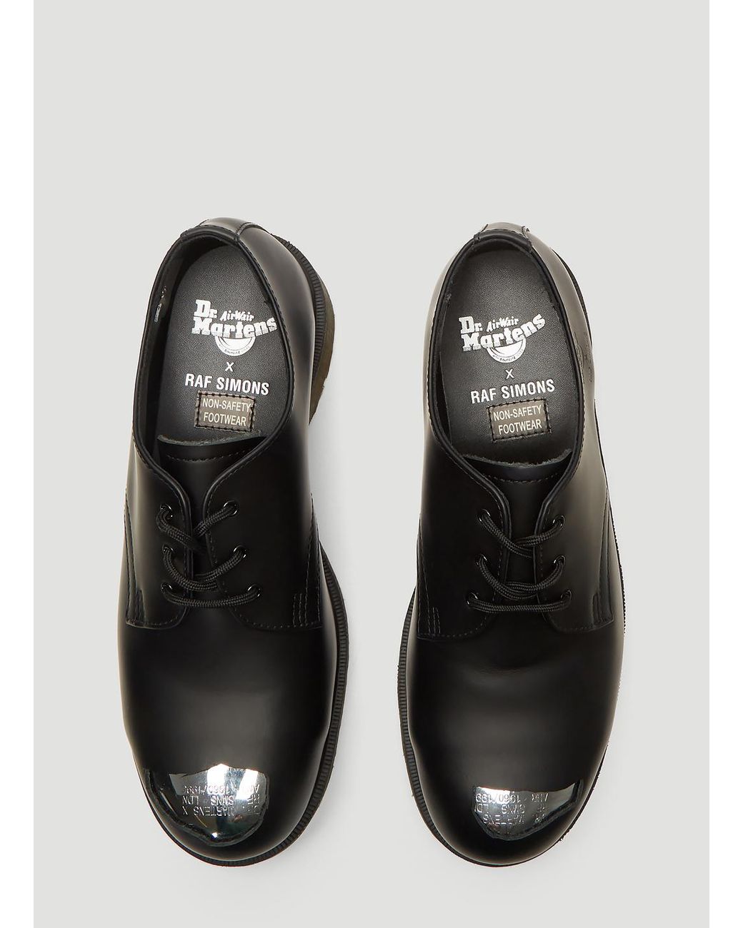 Raf Simons X Dr. Martens Exposed Steel Toe Shoes In Black for Men | Lyst