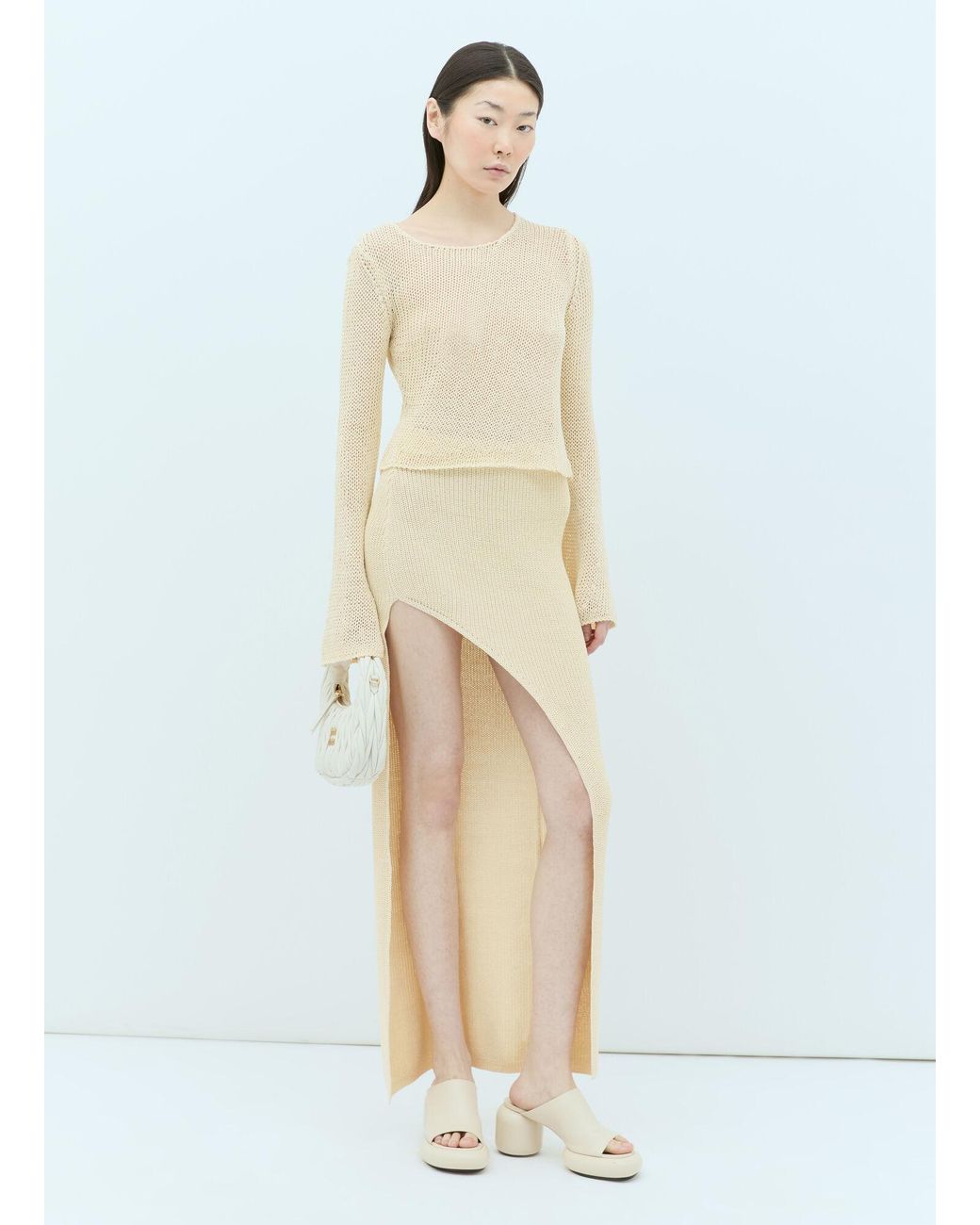 AYA MUSE Natural Dai Midi Skirt