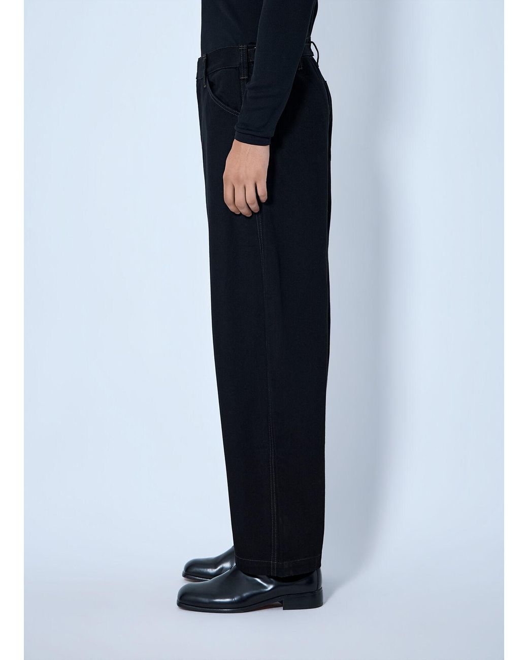 Lemaire Blue Maxi Workwear Pants for men