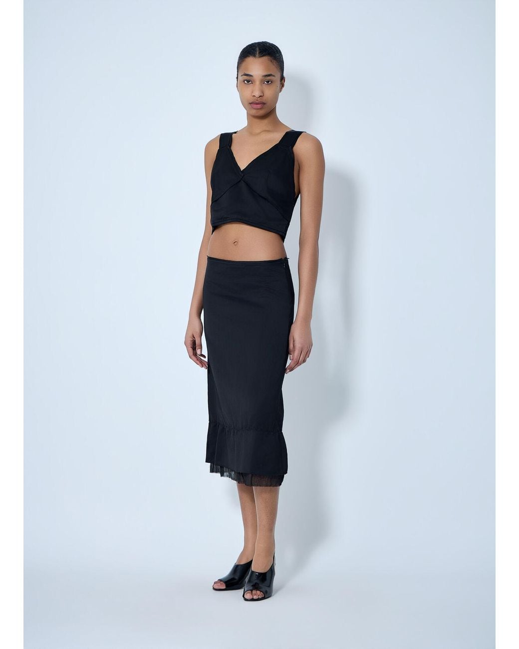 Totême Blue V-Neck Sleeveless Top