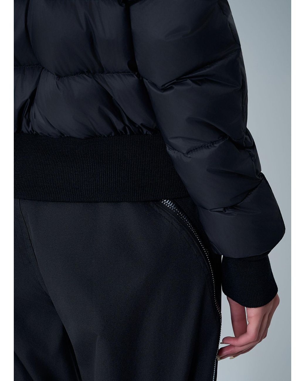 Rick Owens Blue Duvet Bomber Coat