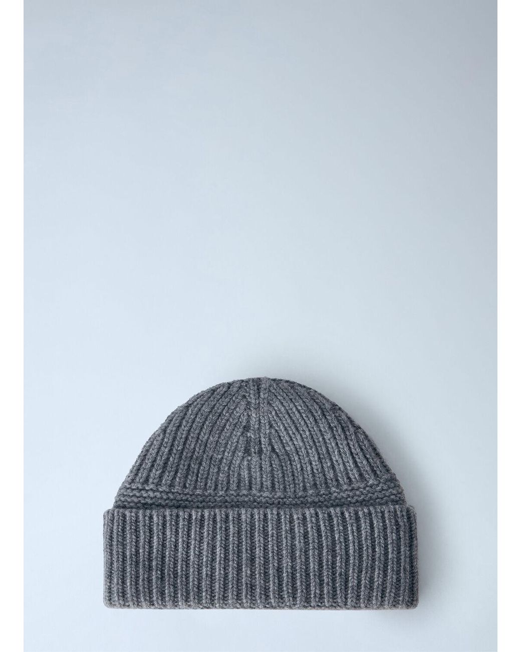 Miu Miu Blue Logo-Patch Wool Beanie