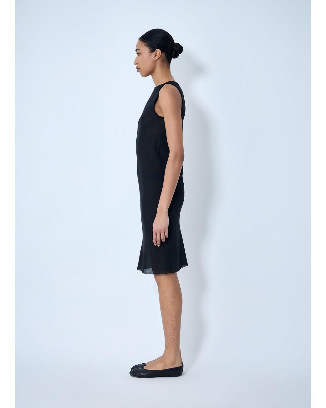 Rier Blue Sleeveless Mesh Midi Dress