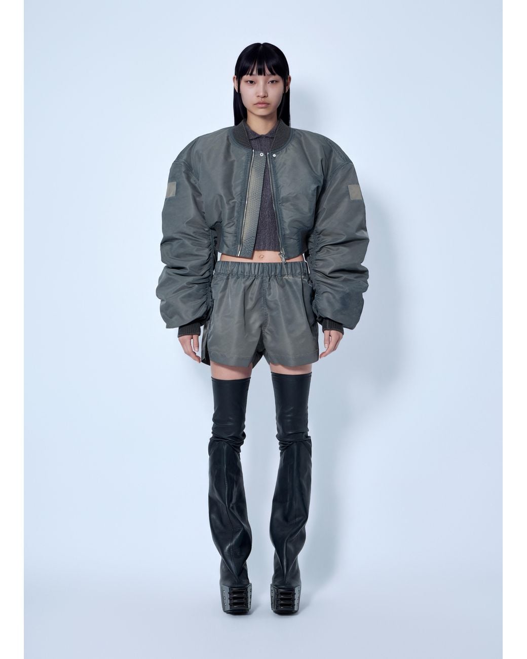 Rick Owens Blue Elasticated Waist Shorts