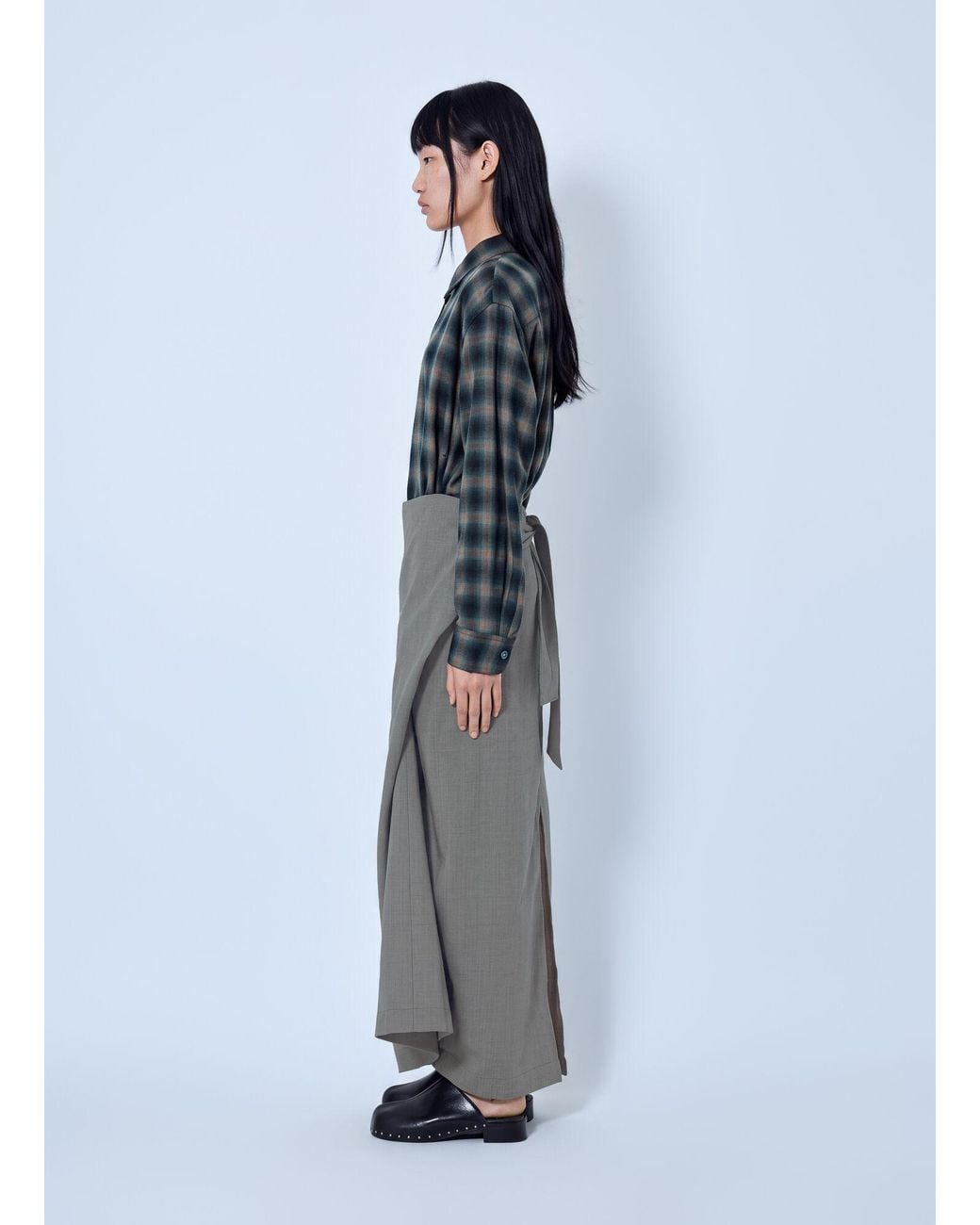 Our Legacy Blue Twisted Shirt Dress