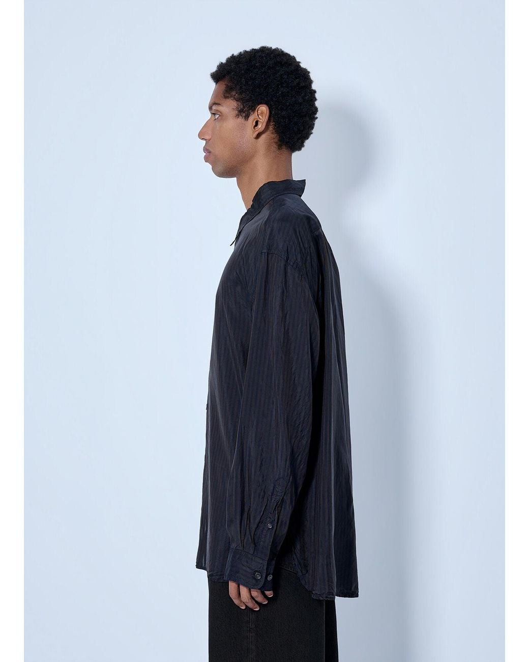 Dries Van Noten Blue Croom Striped Shirt for men