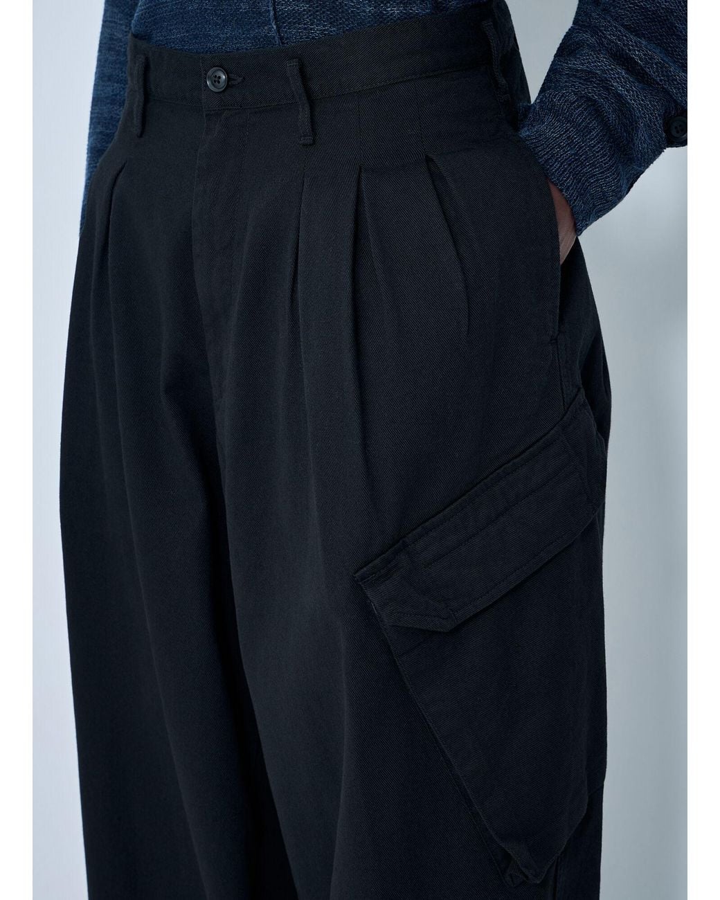 Yohji Yamamoto Blue 12 Tucks Work Pants for men