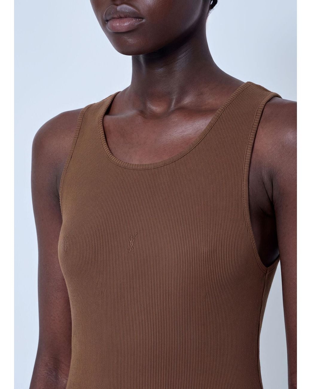 Saint Laurent Blue Cassandre Tank Top