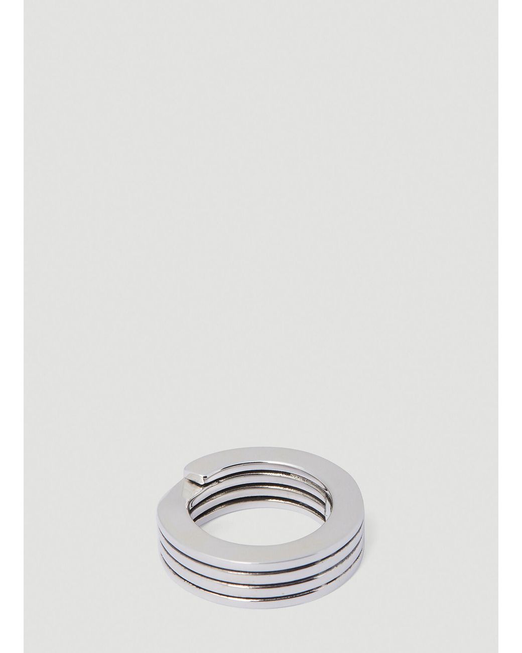 Bottega Veneta White Layered Ring for men