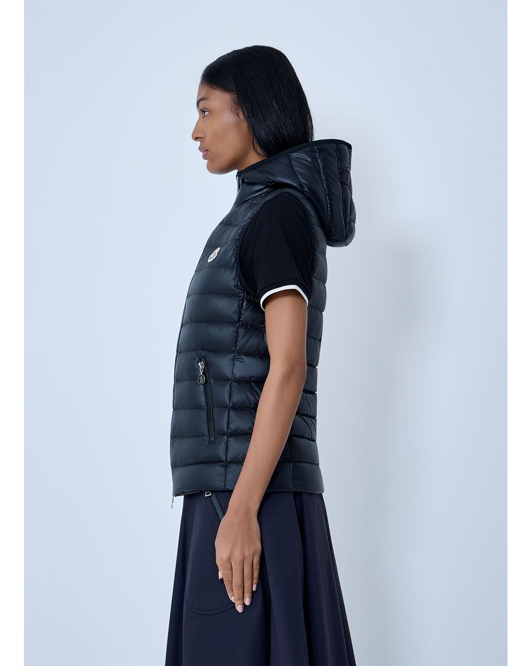 Moncler Blue Glygos Short Down Vest