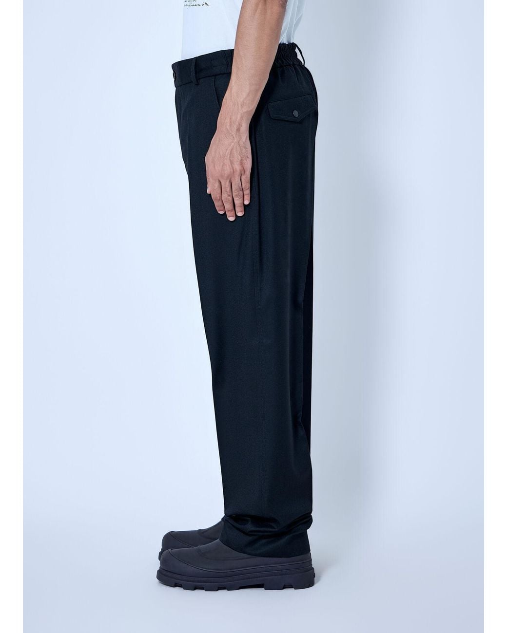 Moncler Blue Tailored Wool Trousers for men