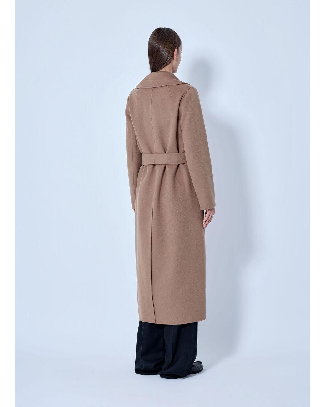 Max Mara Blue Belted Wool Coat