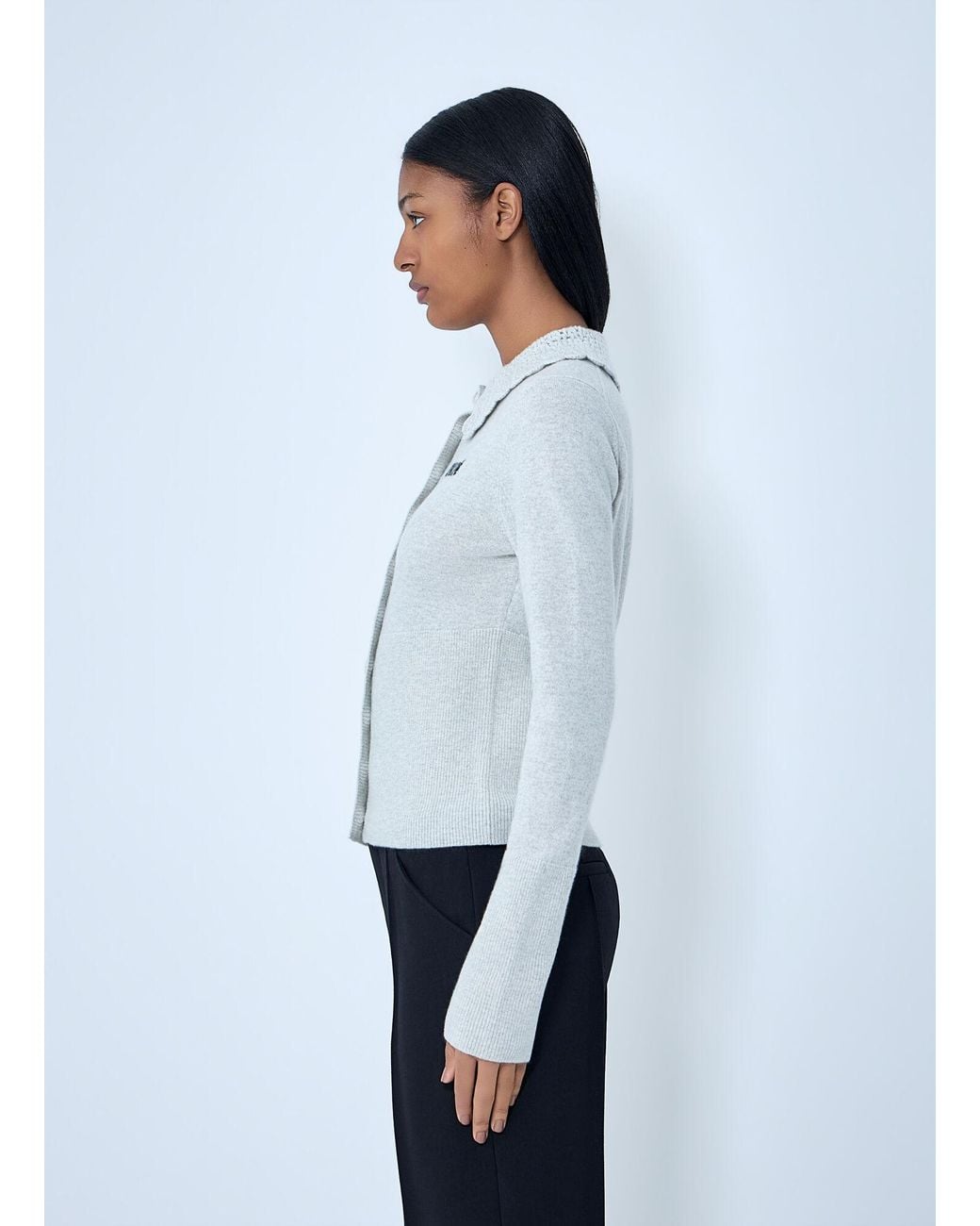 Chloé White Logo Cardigan