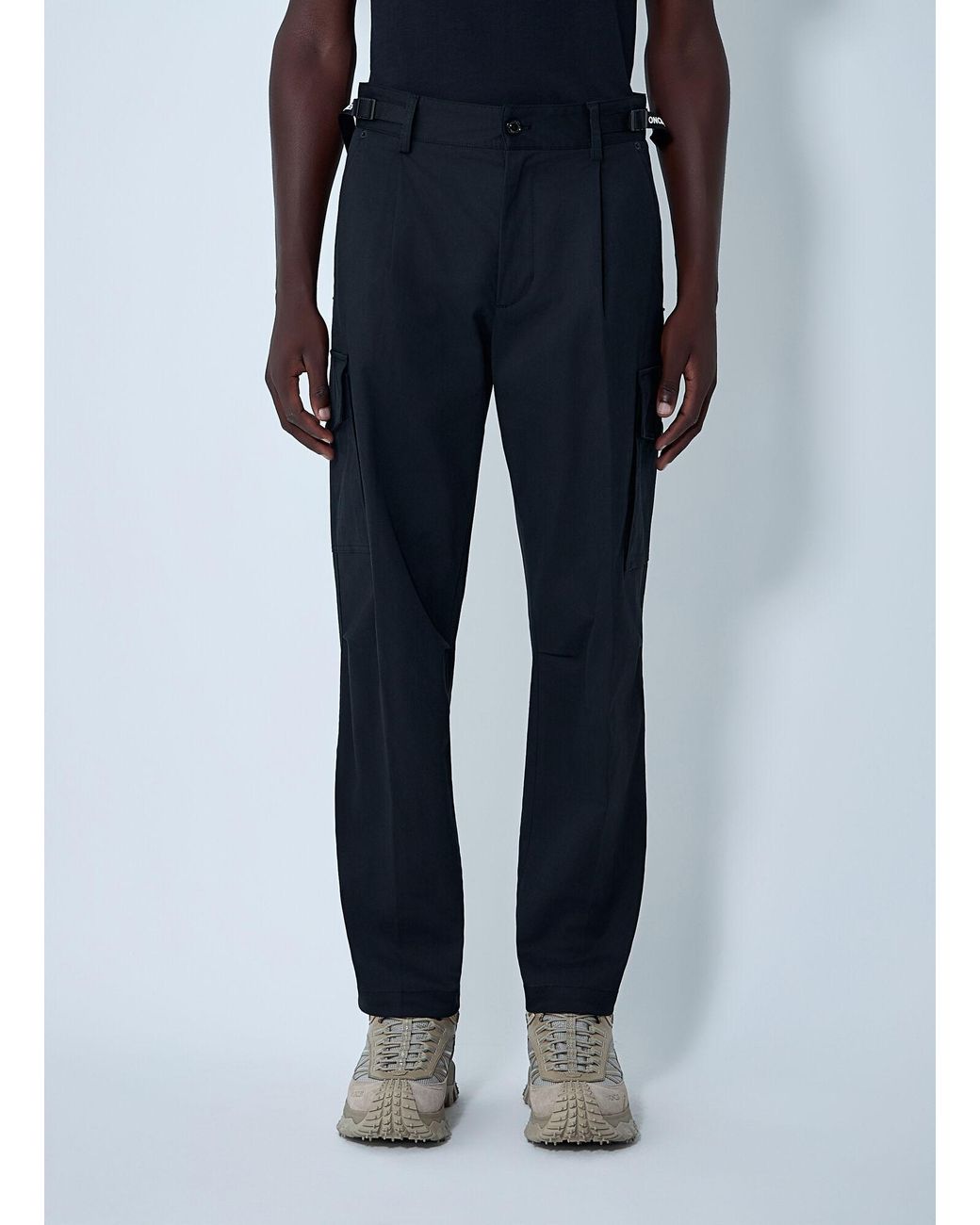 Moncler Blue Stretch-Finish Pants for men