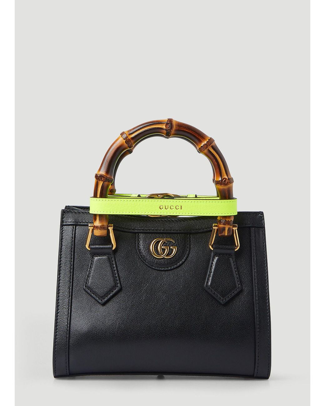 Gucci Diana Bamboo Handle Mini Handbag in Black | Lyst