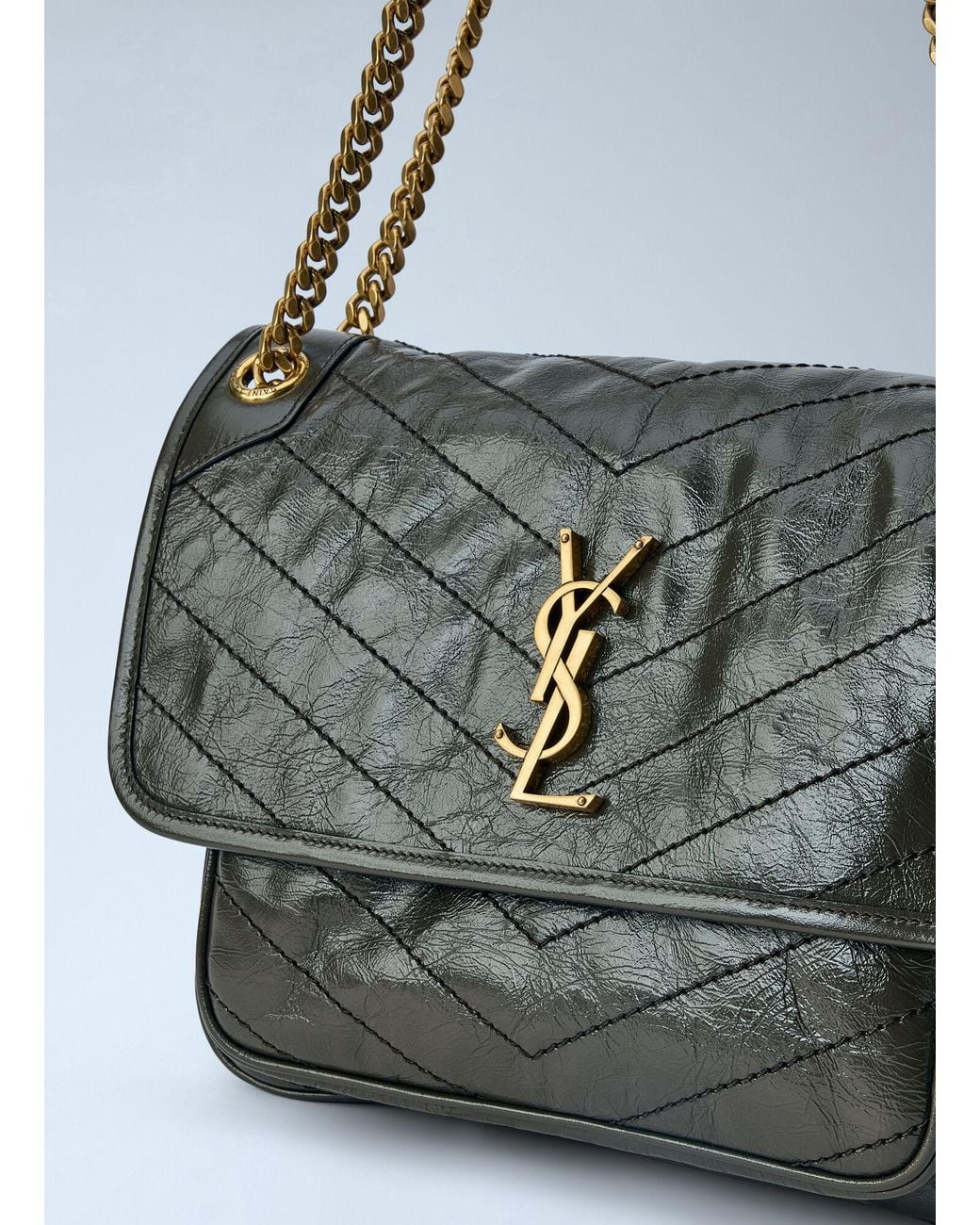 Saint Laurent Blue Medium Niki Chain Shoulder Bag