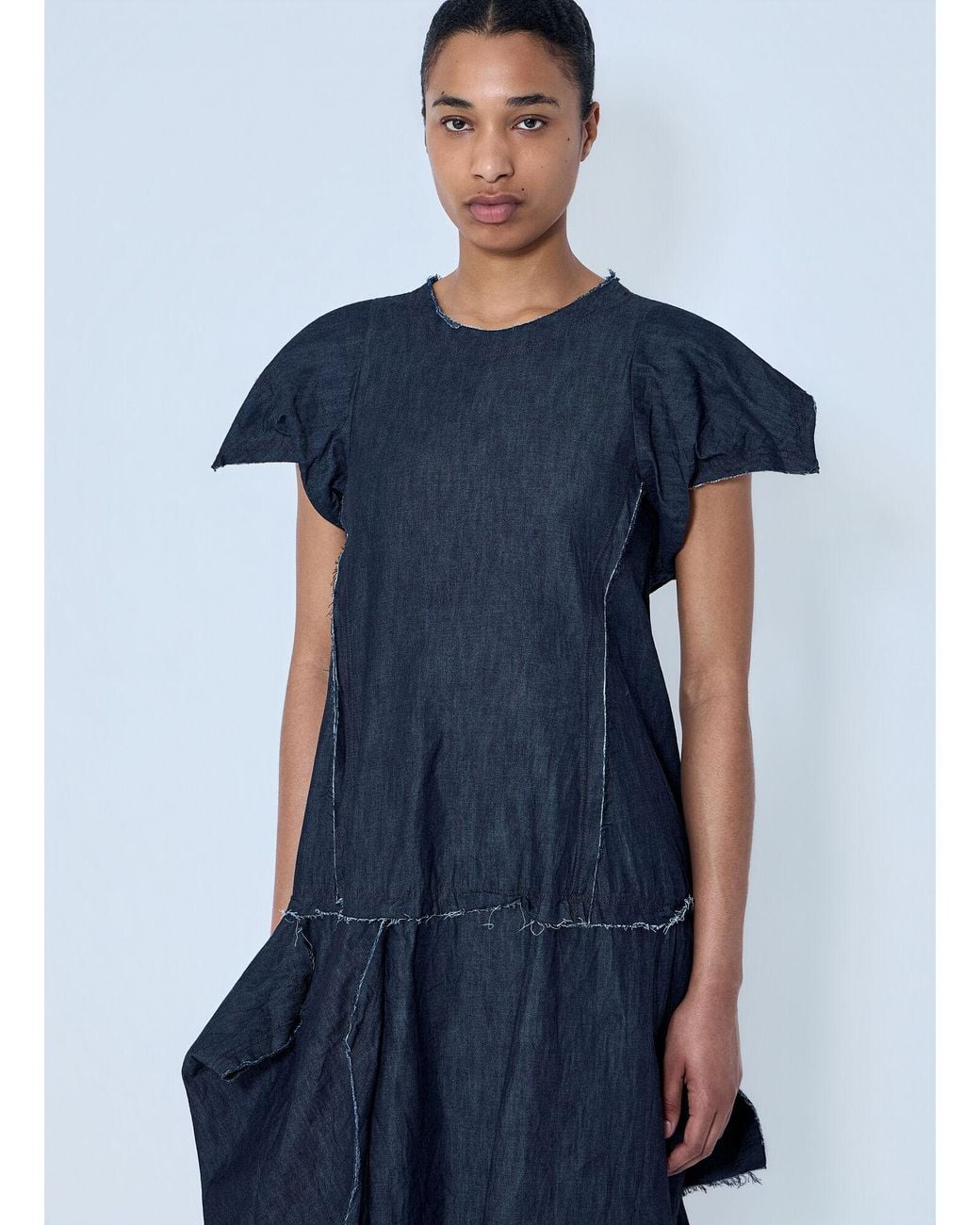 Limi Feu Blue Designed Panel Dress B