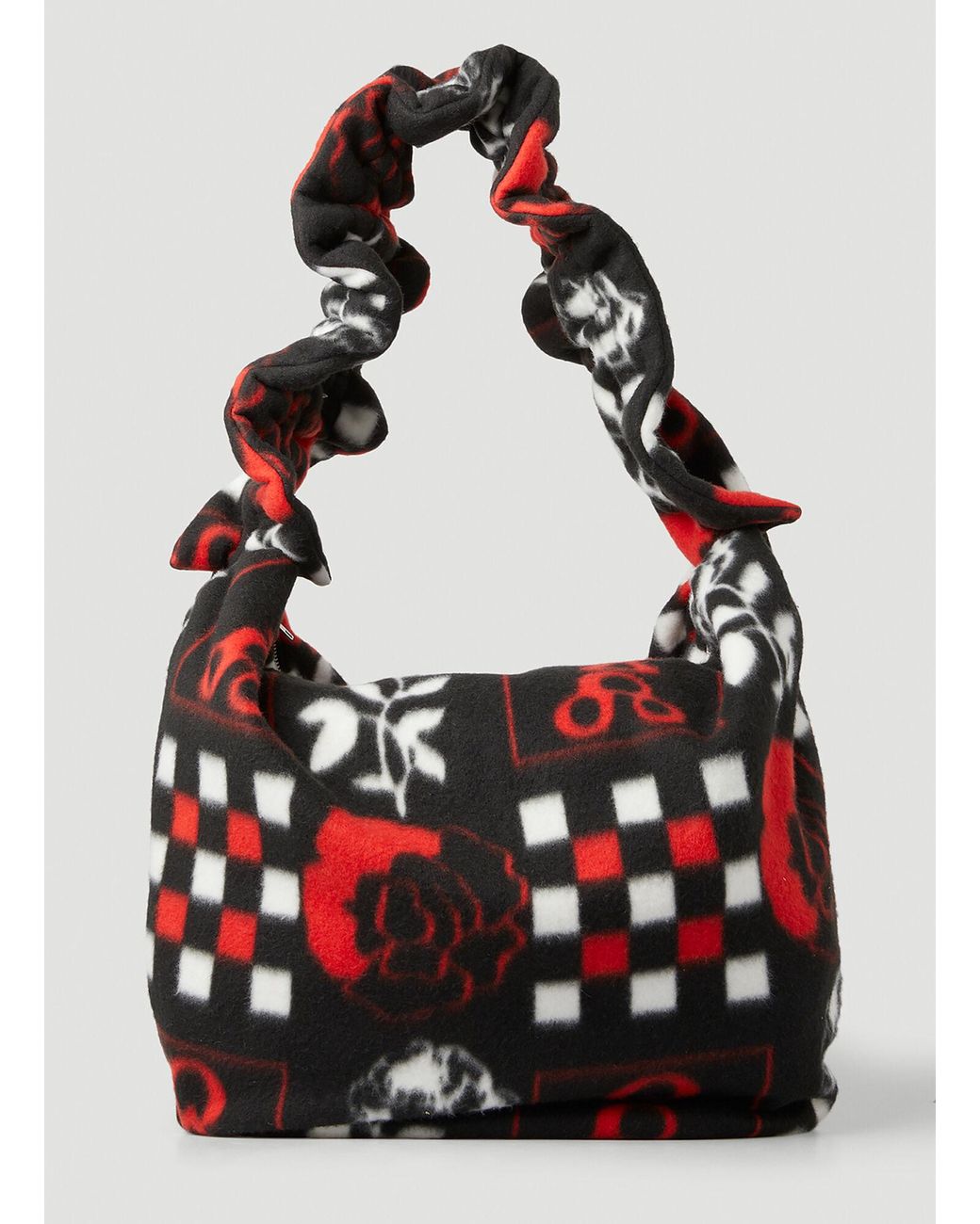 Chopova Lowena Fleece Shoulder Bag in White | Lyst Canada