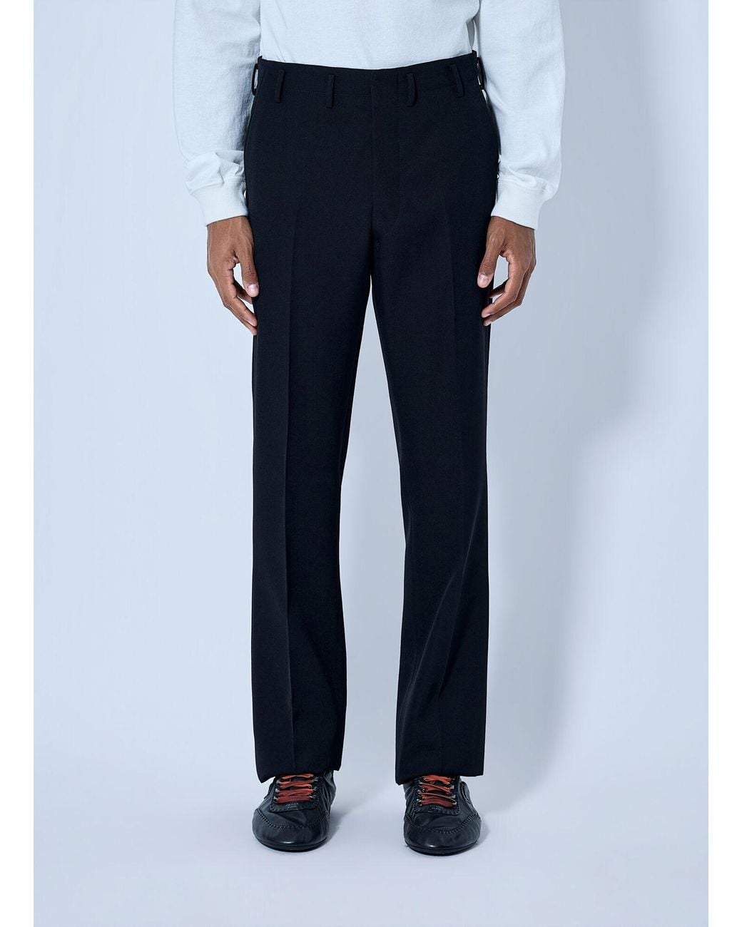 Prada Blue Tailored Wool Trousers for men