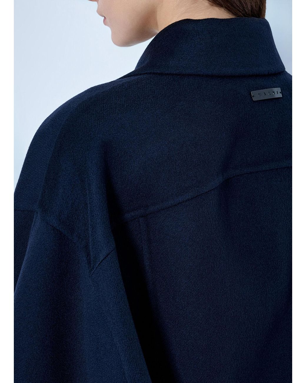 Marni Blue Buttoned Wool Jacket