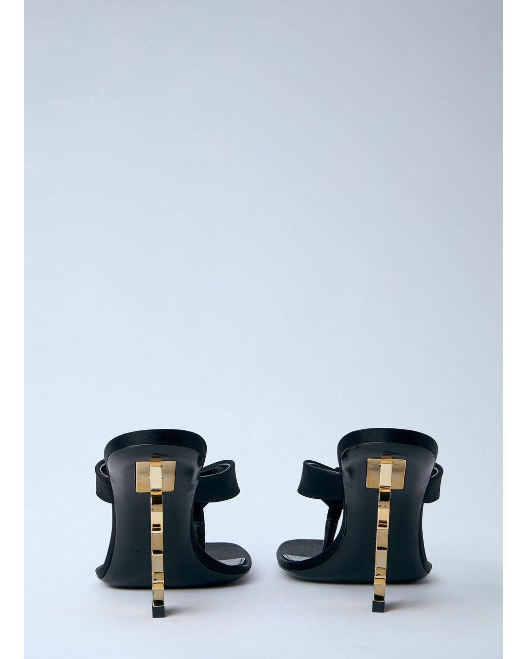 Saint Laurent Black Satin Opyum Mules