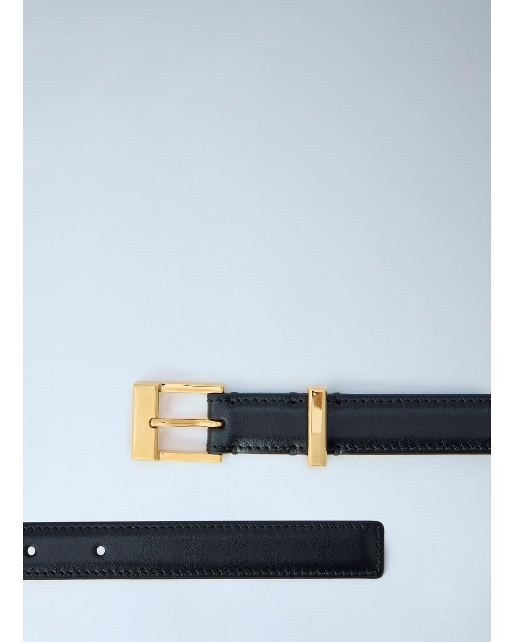 Khaite Blue Manhattan Leather Belt