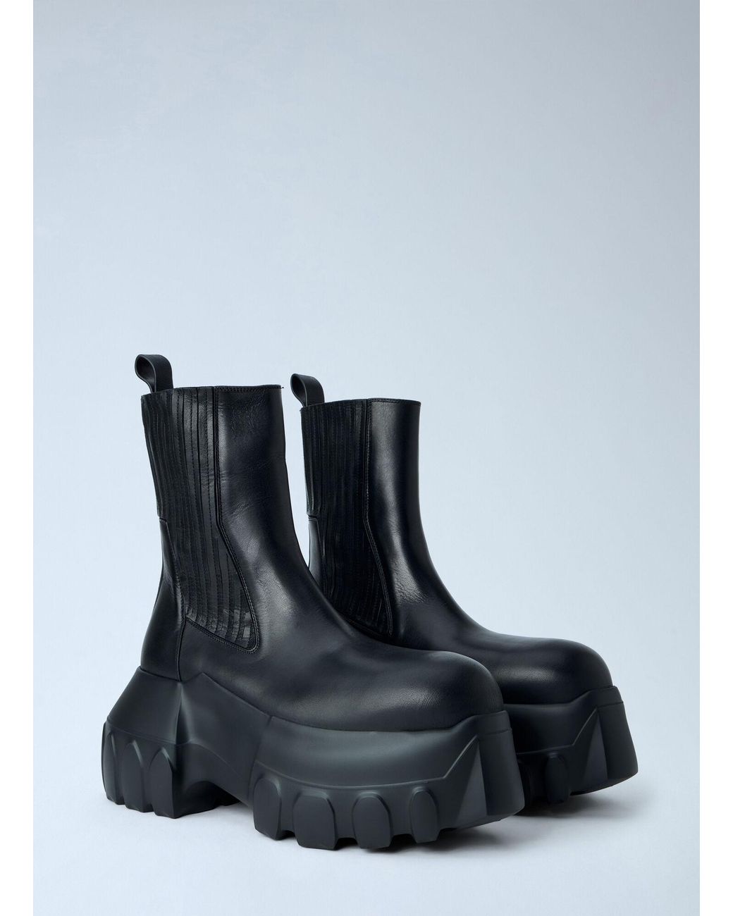 Rick Owens Blue Beatle Mega Tractor Boots for men