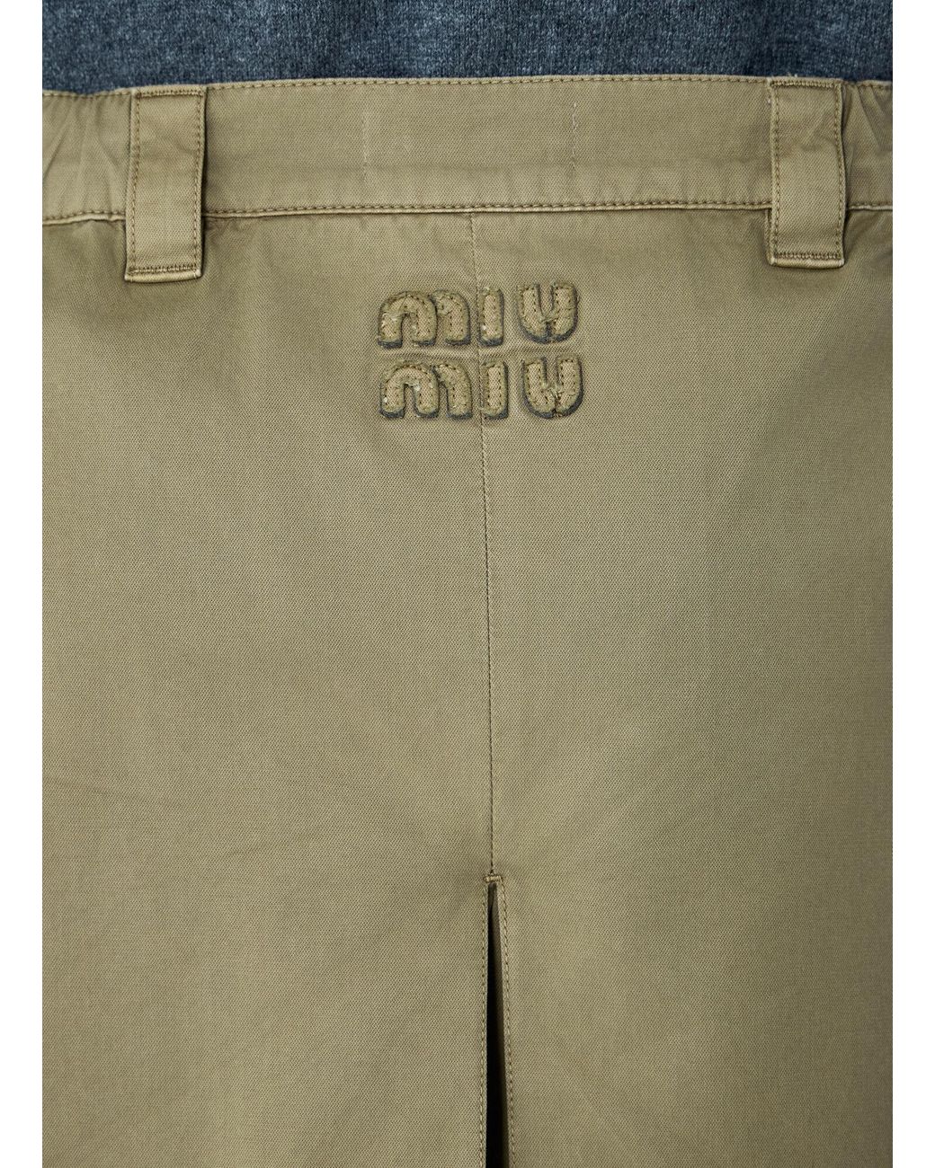 Miu Miu Natural Garment-Dyed Skirt