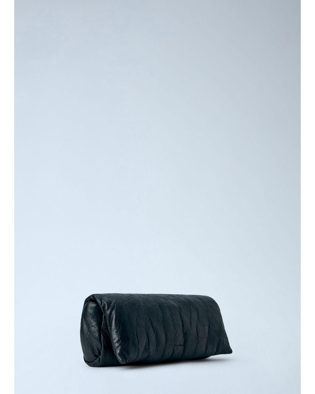 Rick Owens Blue Soft Leather Clutch