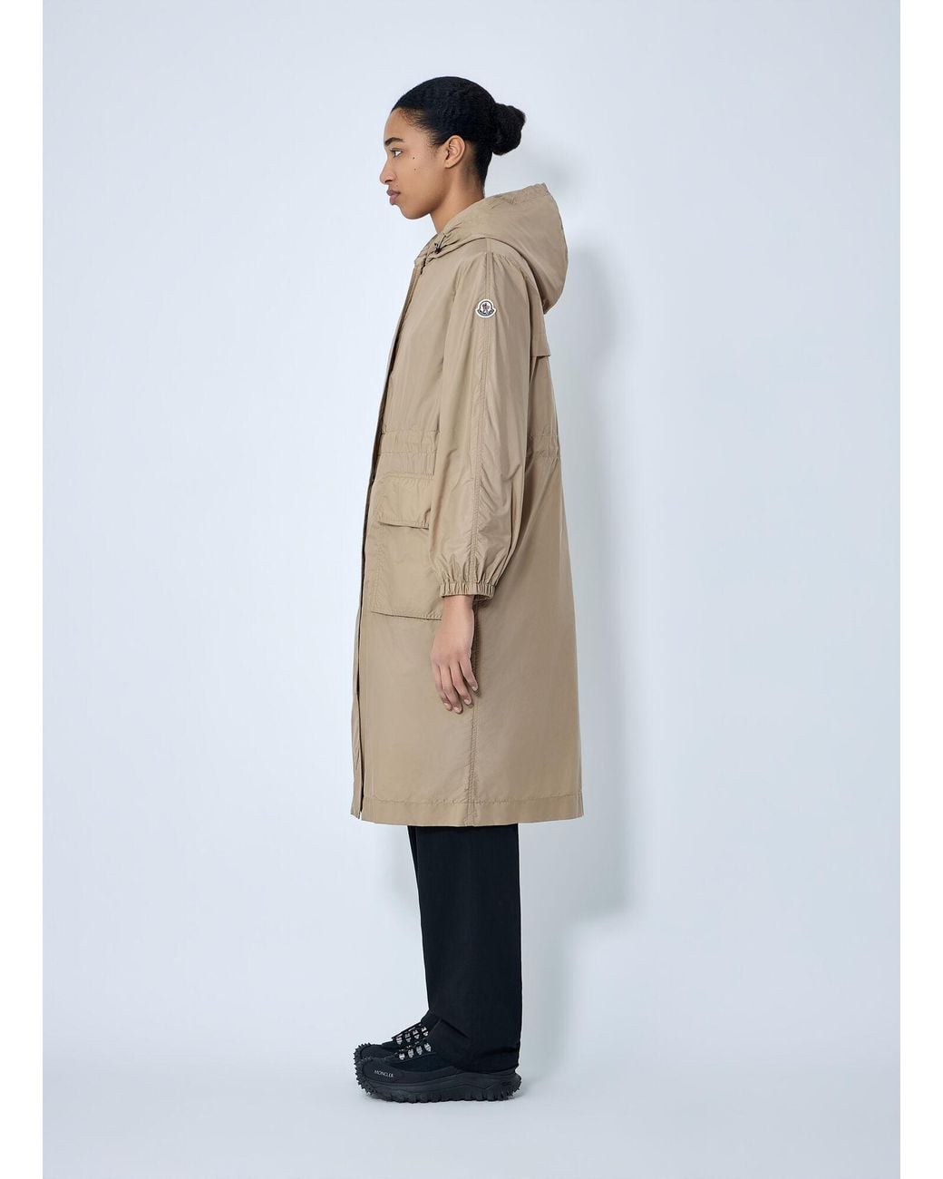 Moncler Natural Hooded Parka Coat