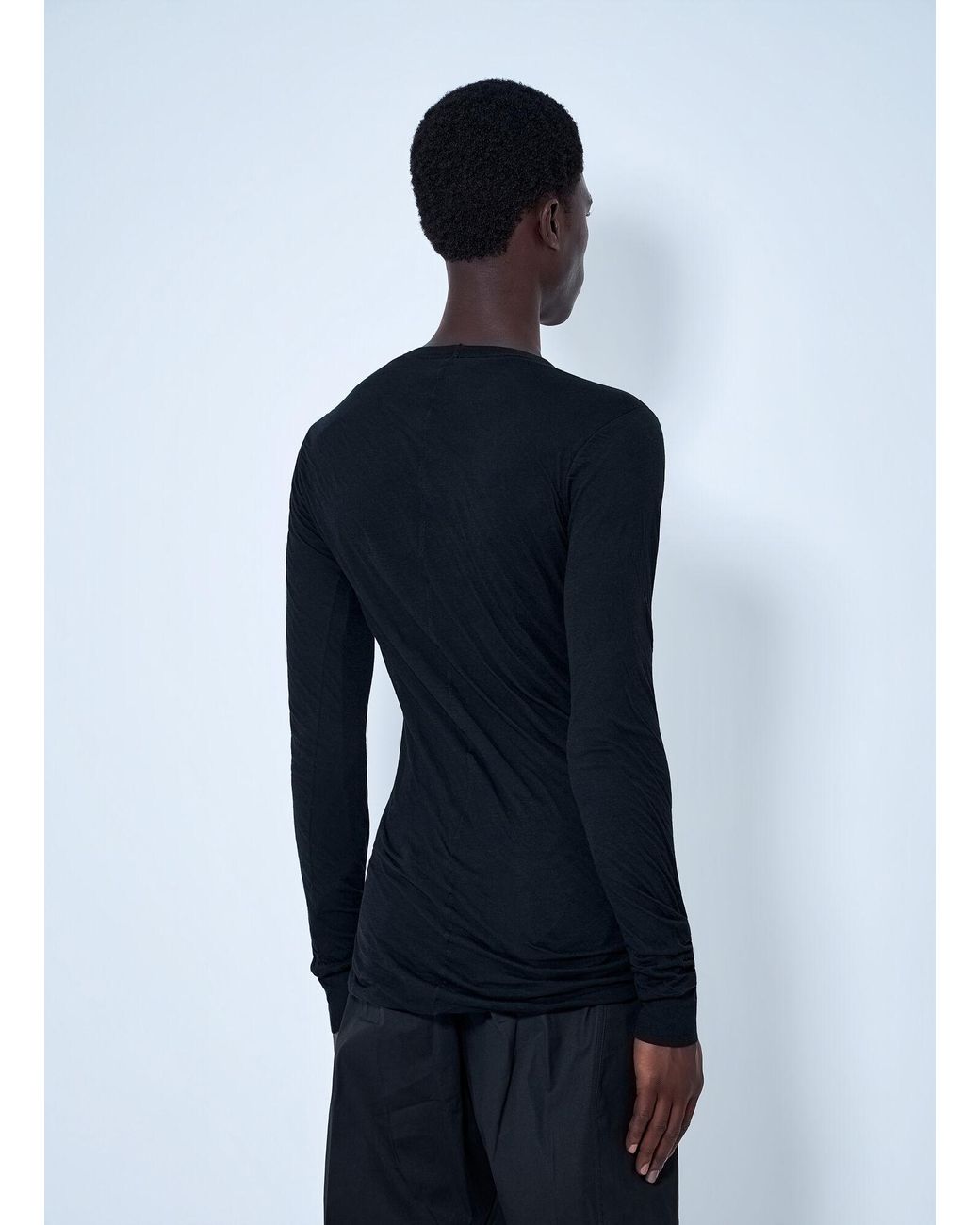 Rick Owens Blue Long Sleeve Crewneck Top for men