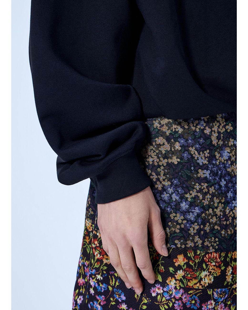 Dries Van Noten Blue Relaxed Hoodie With Gathered Neckline