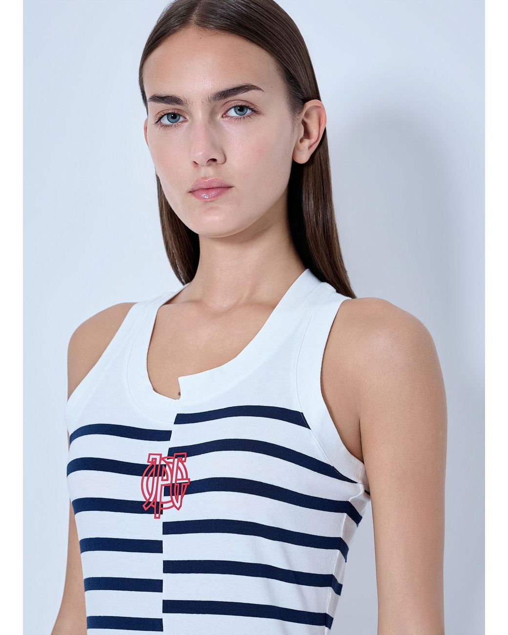 Jean Paul Gaultier Blue Stretch Cotton Asymetric Short Dress