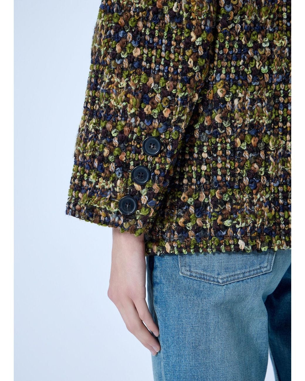 Saint Laurent Gray Single-Breasted Jacket