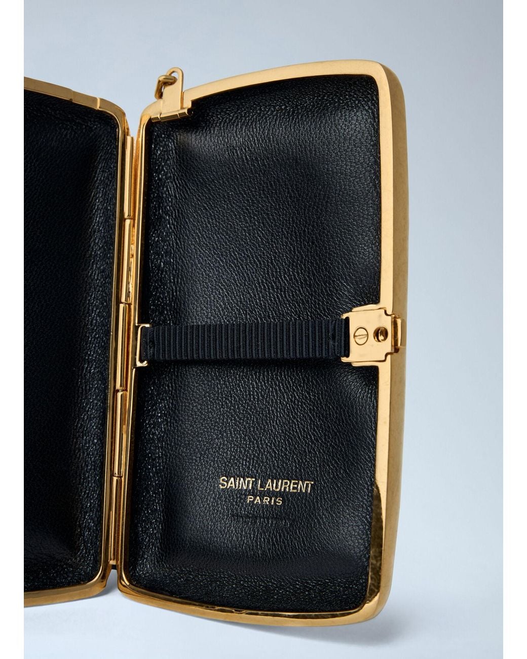 Saint Laurent Blue Minaudiã¨Re Clutch