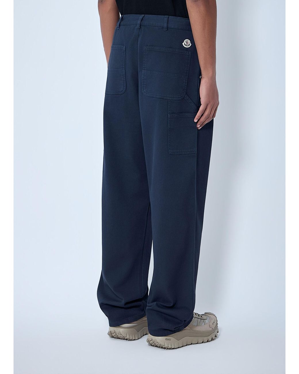 Moncler Blue Relaxed-Fit Cargo Pants for men