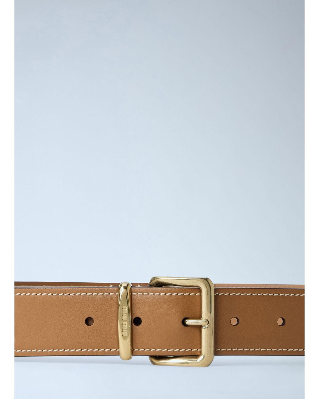 Miu Miu Blue Leather Belt