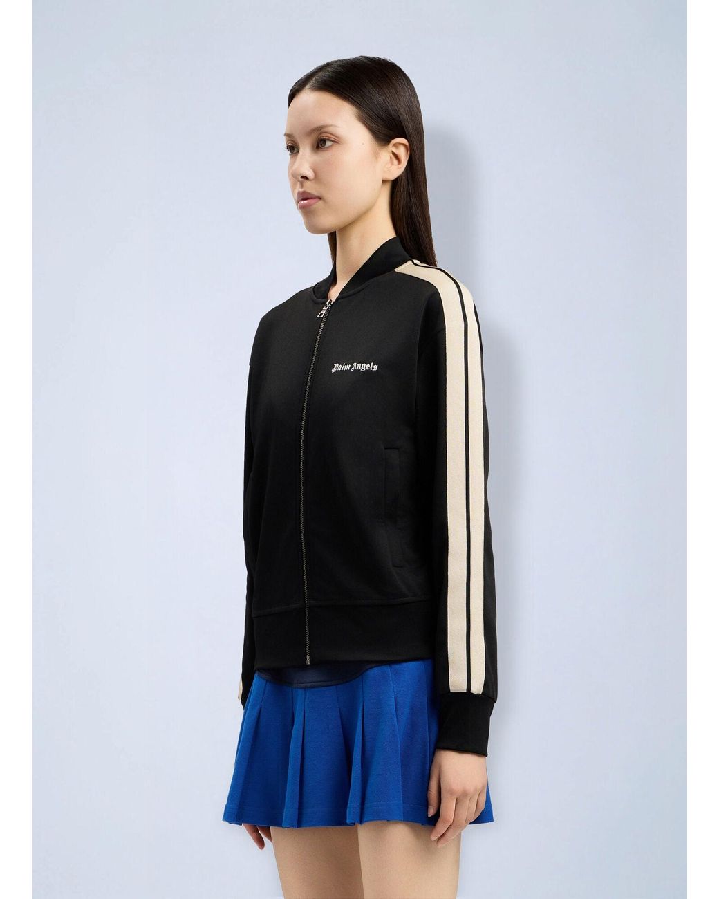 Palm Angels Black Classic Logo Track Bomber Jacket