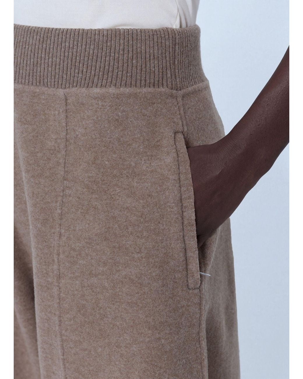 Max Mara Brown Wide-Leg Knit Pants