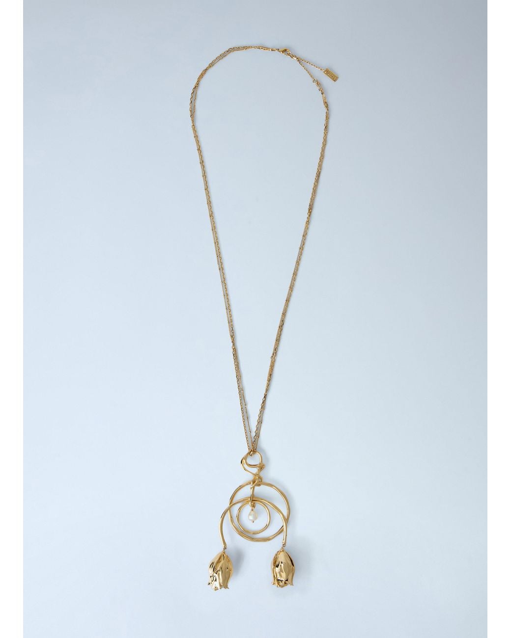 Chloé Blue Tulip Pendant Necklace