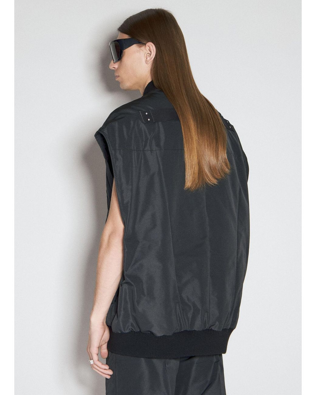 Rick Owens Gray Jumbo Flight Vest for men