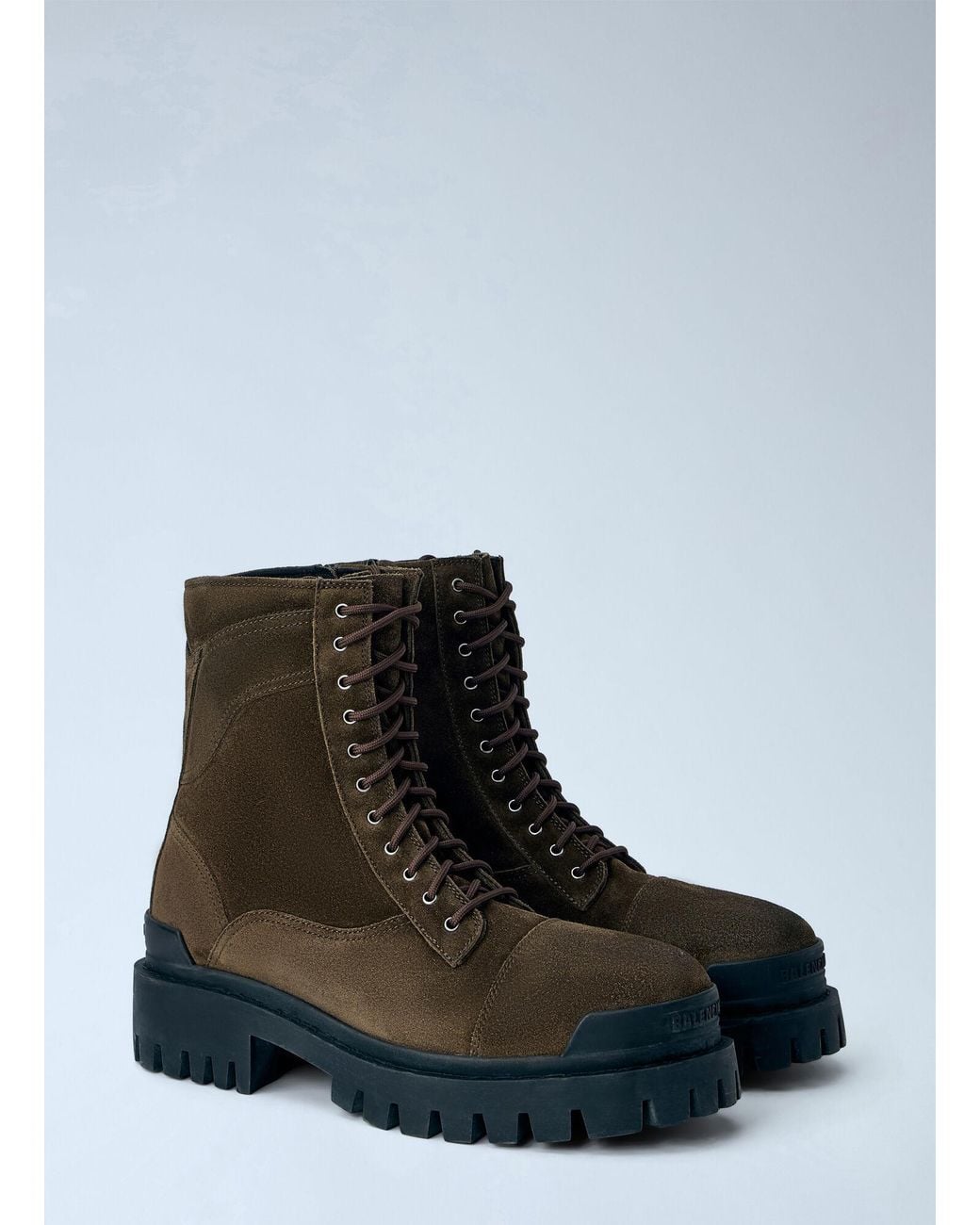 Balenciaga White Combat Strike L20 Ankle Boots for men