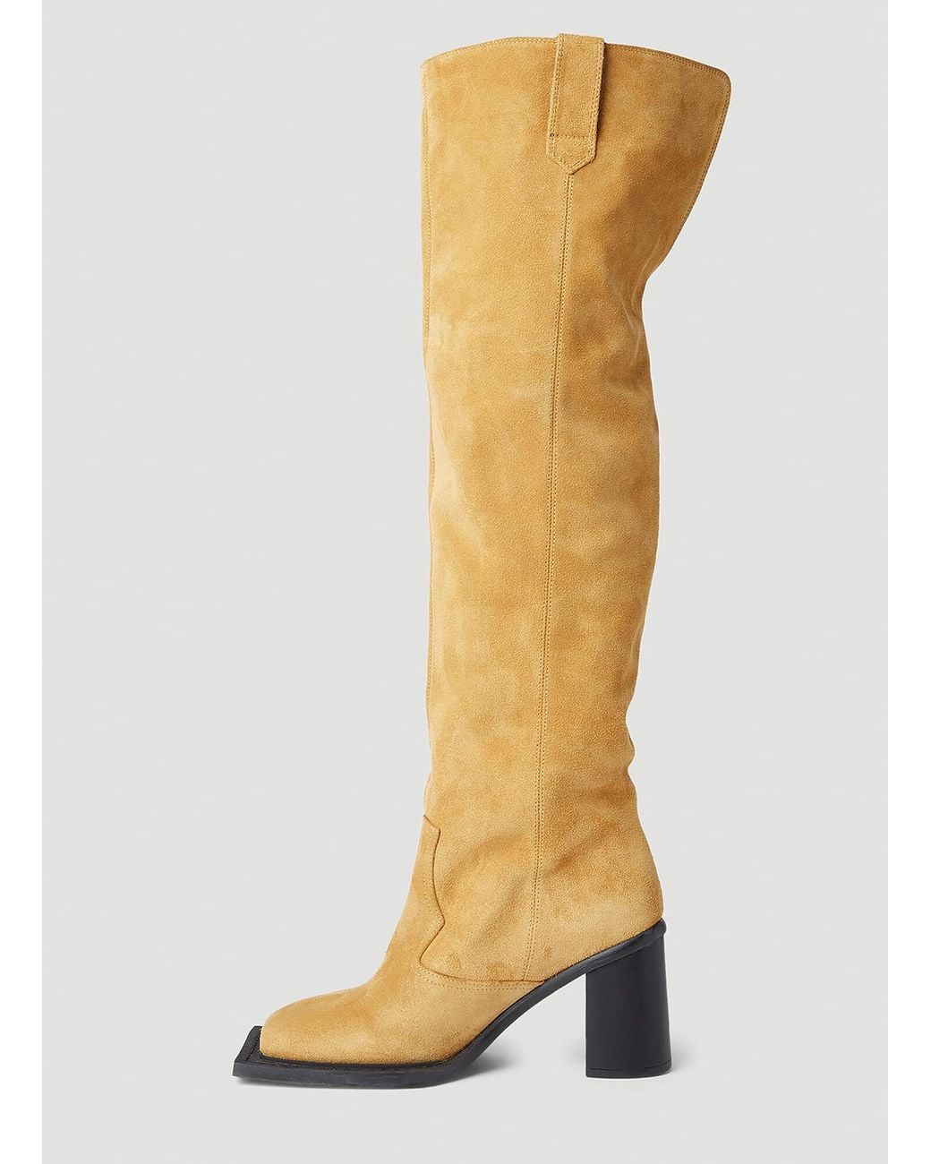 Ninamounah Yellow Howling Knee-High Suede Boots