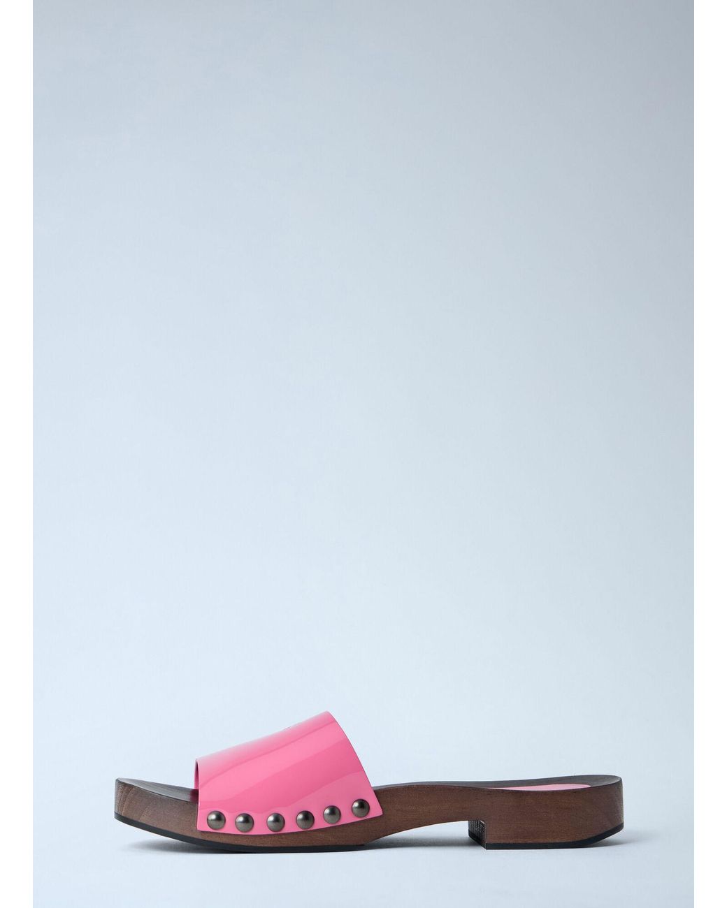Miu Miu White Studded Slide Sandals
