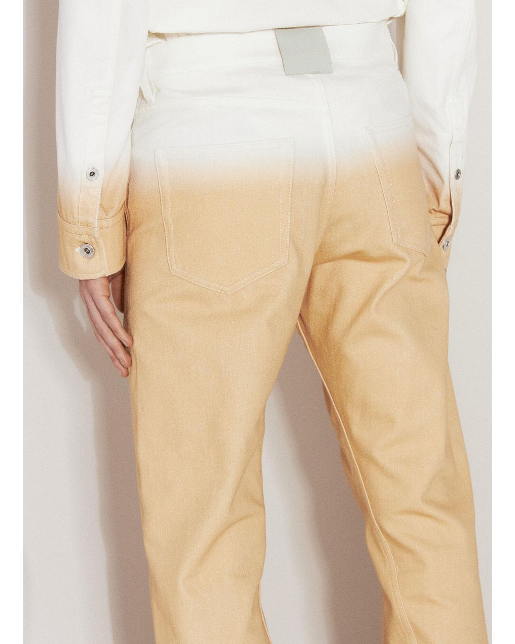 Lanvin Natural Gradient-Effect Twisted Jeans for men