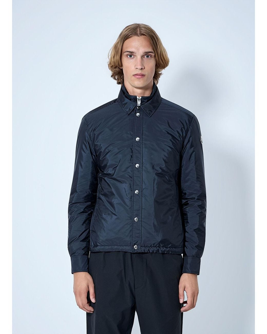 Moncler Blue Meridelle Down Shirt Jacket for men