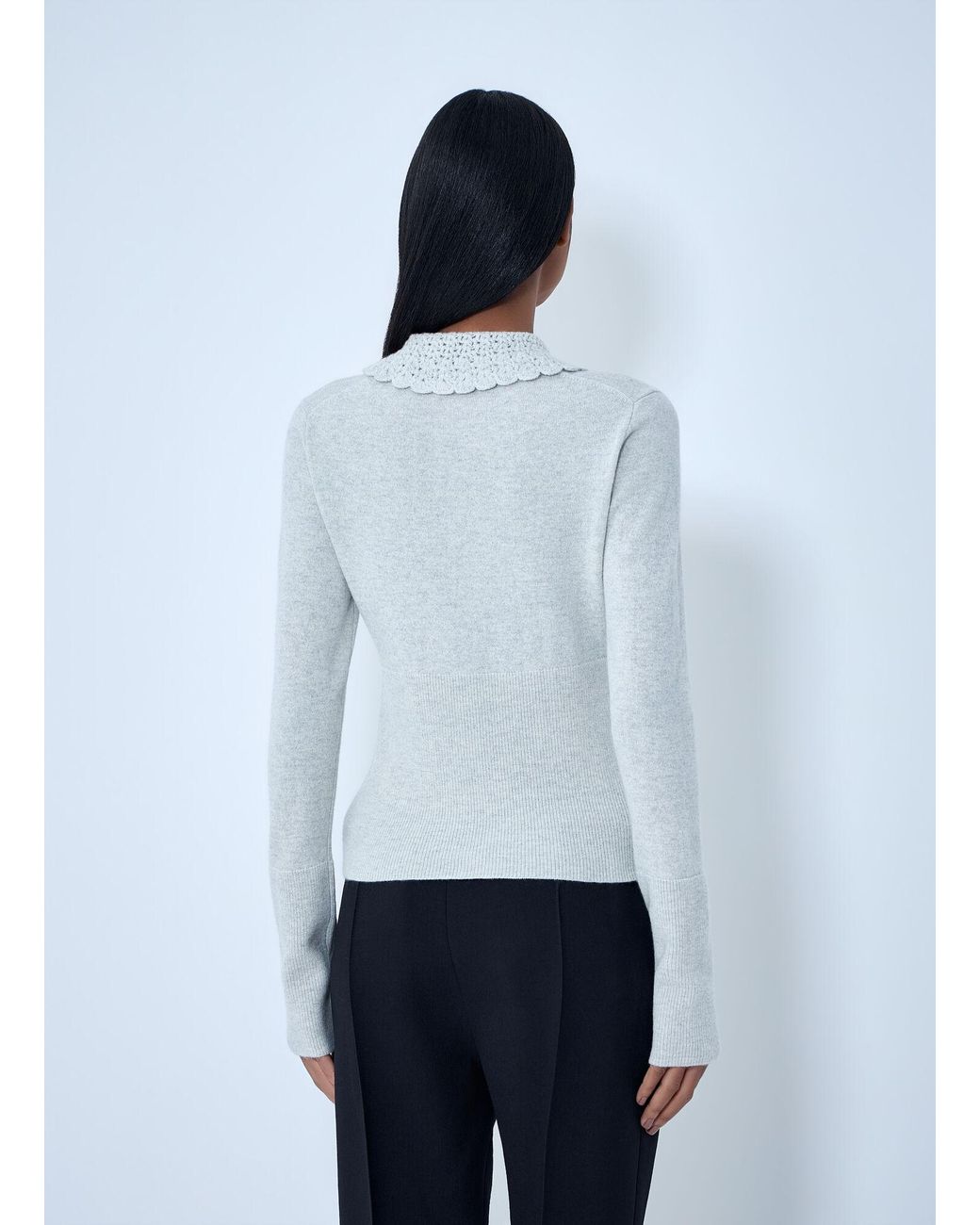 Chloé White Logo Cardigan