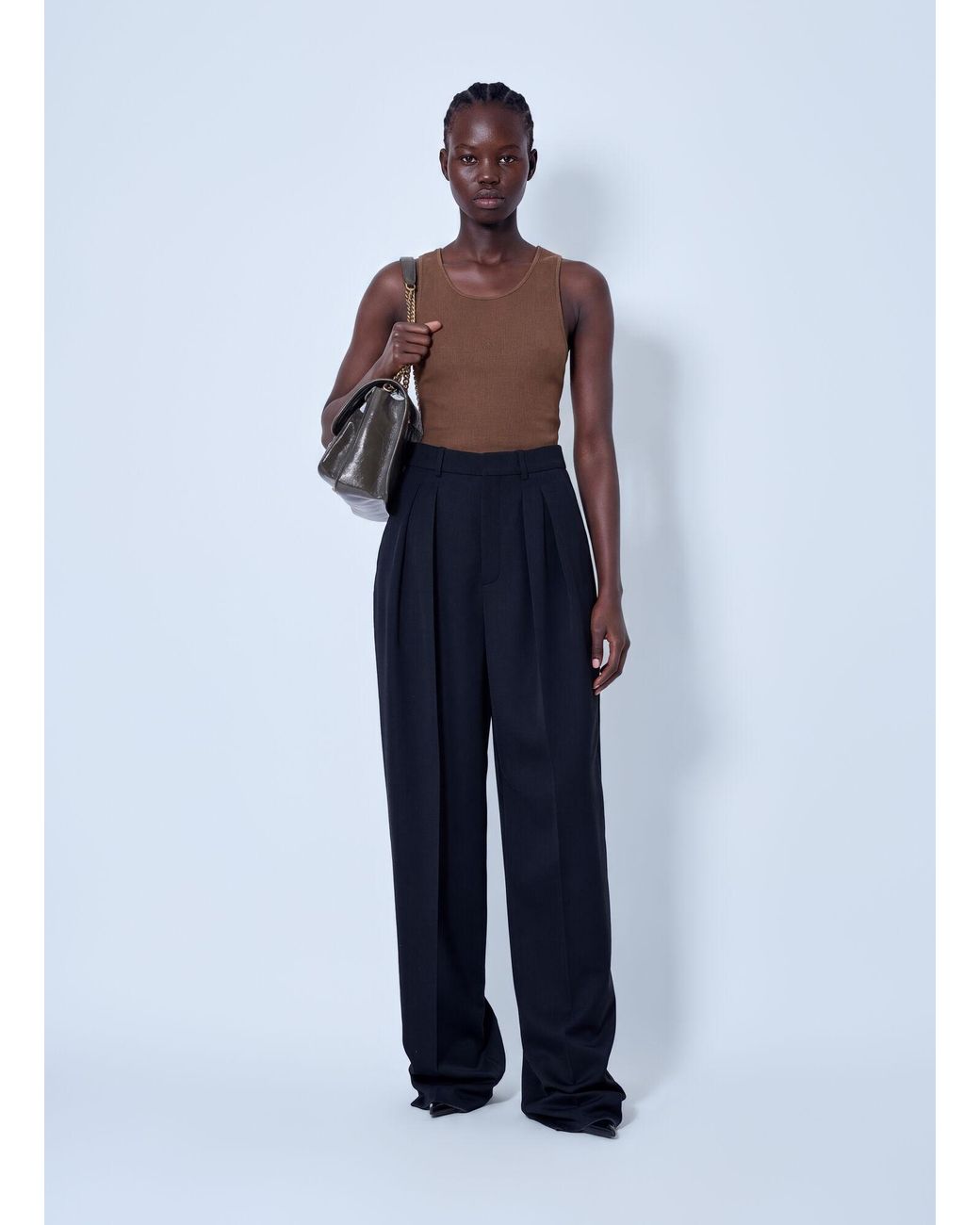 Saint Laurent Blue Cassandre Tank Top
